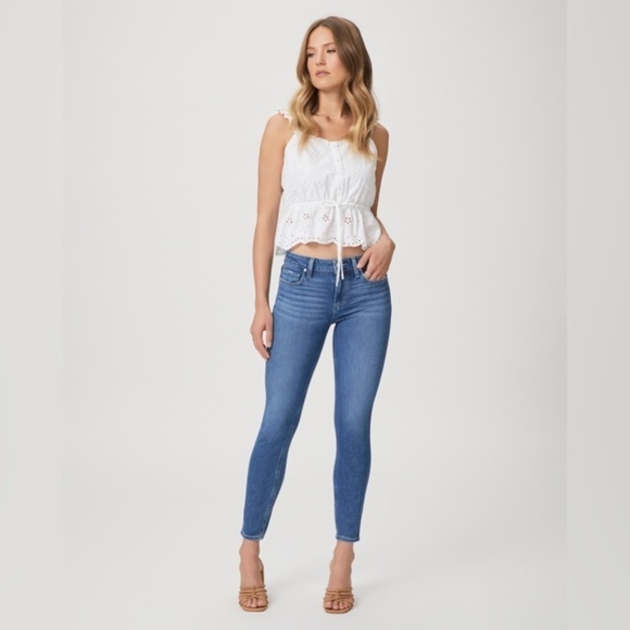 PAIGE LKE NEW Women's Verdugo Ankle Ultra Skinny Darker Blue Jean Size 27 - Picture 1 of 9